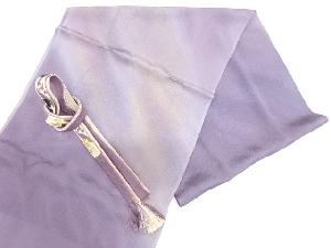 リサイクル　正絹　縞模様暈し帯揚げ・帯締めセット